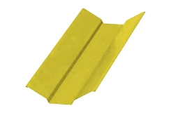 Планка ендовы верхняя Желтый цинк ПЭ 0.45 76х76х2000 мм