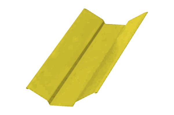 Планка ендовы верхняя Жёлтый цинк NormanMP 0.5 мм 76х76х2000 мм Ral 1018