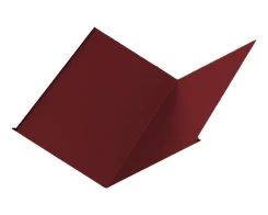 Планка ендовы нижняя Коричнево-красная ПЭ 0.45 298х298х2000 мм