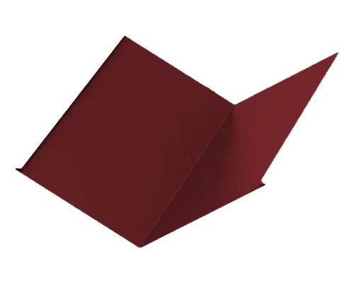 Планка ендовы нижняя Коричнево-красная NormanMP 0.5 мм 298х298х2000 мм