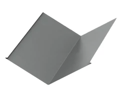 Планка ендовы нижняя 298х298х2000 (ПЭ-01-9006-0.45) Бело-алюминиевая