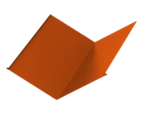 Планка ендовы нижняя Чистый оранжевый ПЭ 0.45 298х298х2000 мм