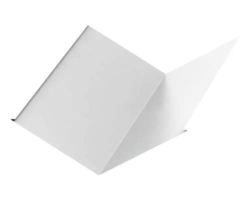 Планка ендовы нижняя Белая ПЭ 0.45 298х298х2000 мм Ral9003 Планка ендовы нижняя Белая ПЭ 0.45 298х298х2000 мм Ral9003