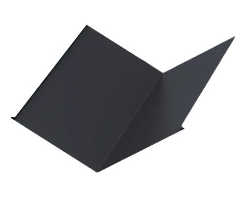 Планка ендовы нижняя Серый графит ПЭ 0.45 298х298х2000 мм Ral7024