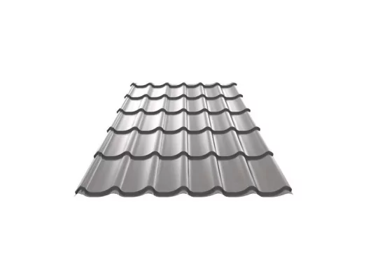 Металлочерепица Супермонтеррей Полиэстр 0.45 мм RAL 7005 Мышиный серый-1