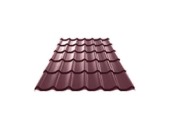 Металлочерепица МП Ламонтерра-X (ПЭ-01-8017-0.45) Коричневый шоколад