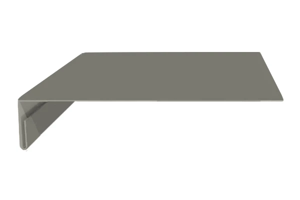 Планка карнизного свеса 200х30х2000 (ПЭ-01-9006-0.45) Бело-алюминиевая