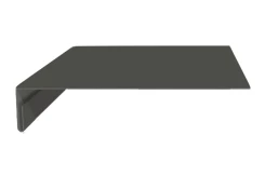 Планка карнизного свеса Серый графит ПЭ 0.45 200х30х2000 мм