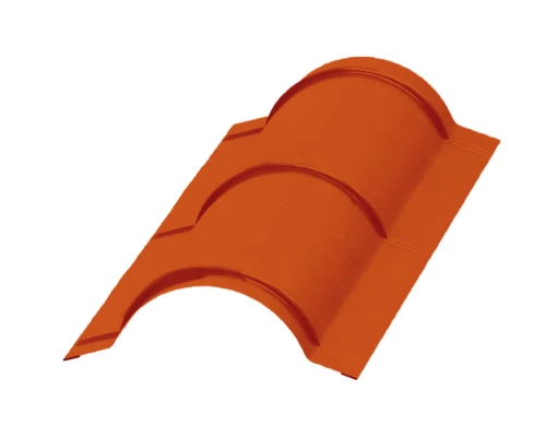 Планка конька круглого Чистый оранжевый ПЭ 0.45 R110х2000 мм