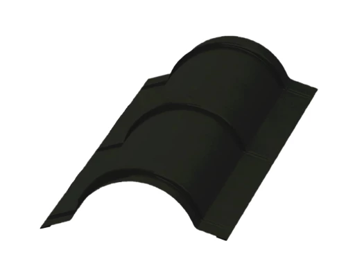 Планка конька круглого Тёмно-коричневая PURETAN 0.5 мм R110х2000 мм