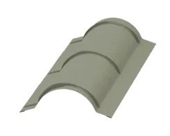 Планка конька круглого Слоновая кость NormanMP 0.5 мм R110х2000 мм