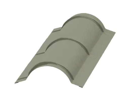 Планка конька круглого Слоновая кость NormanMP 0.5 мм R110х2000 мм