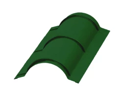 Планка конька круглого Зеленый лист NormanMP 0.5 мм R110х2000 мм