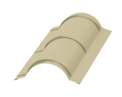 Планка конька круглого Светлая слоновая кость NormanMP 0.5 мм R110х2000 мм