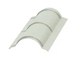 Планка конька круглого Белая NormanMP 0.5 мм R110х2000 мм