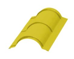 Планка конька круглого Желтый цинк ПЭ 0.45 R110х2000 мм