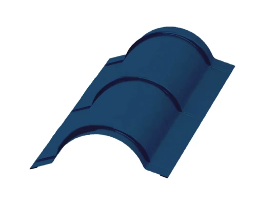 Планка конька круглого Синяя PURETAN 0.5 мм R110х2000 мм