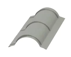 Планка конька круглого Серая NormanMP 0.5 мм R110х2000 мм
