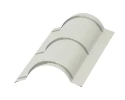 Планка конька круглого Мягкий серый ПЭ 0.45 R110х2000 мм