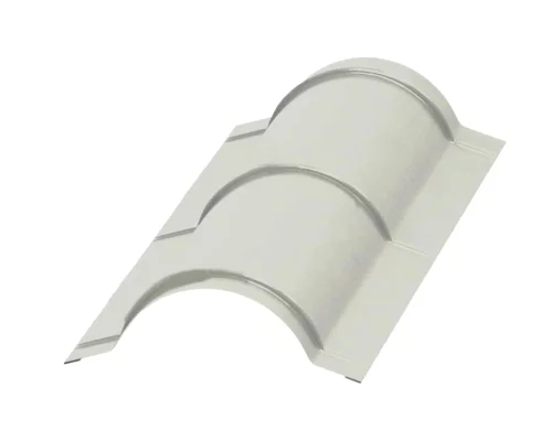 Планка конька круглого R110х2000 (ПЭ-01-7047-0.45) Телевизионно-серая Планка конька круглого R110х2000 (ПЭ-01-7047-0.45) Телевизионно-серая