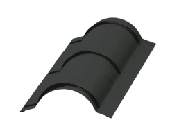 Планка конька круглого R110х2000 (PURMAN-20-7024-0.5) Серый графит