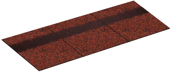 Коньково-карнизная черепица Shinglas Красная-1 Коньково-карнизная черепица Shinglas Красная-1