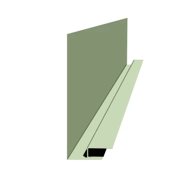 Планка карнизного свеса сложная Зеленая пастель ПЭ 0.45 250х50х3000 мм