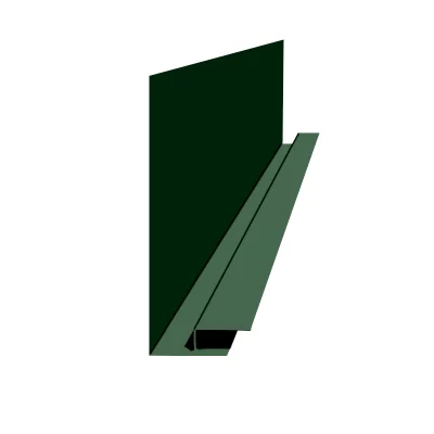 Планка карнизного свеса сложная Зеленый мох NormanMP 0.5 мм 185х50х2000 мм Планка карнизного свеса сложная Зеленый мох NormanMP 0.5 мм 185х50х2000 мм