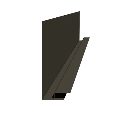 Планка карнизного свеса сложного Черная Пурман 0.5 мм 185х50х2000 мм