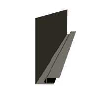 Планка карнизного свеса сложного Темно-коричневая Пурман 0.5 мм 185х50х2000 мм