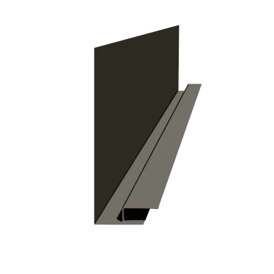 Планка карнизного свеса сложная Тёмно-коричневая PURETAN 0.5 мм 185х50х2000 мм