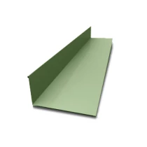 Планка примыкания верхняя 250х147х2000 (ПЭ-01-6019-0.45) Бело-зеленая