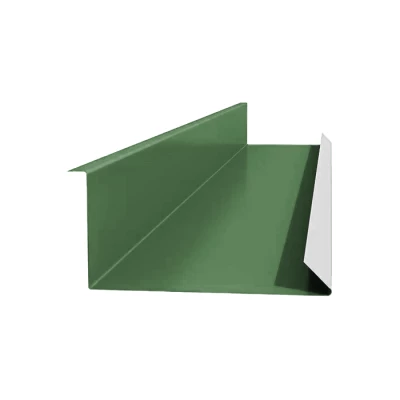 Планка примыкания нижняя 250х122х2000 NormanMP (ПЭ-01-6002-0.5) Зеленый лист