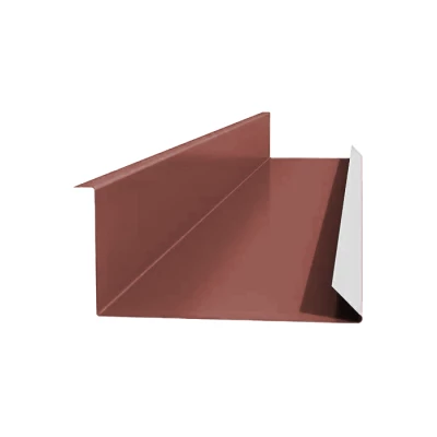 Планка примыкания нижняя 250х122х2000 NormanMP (ПЭ-01-3011-0.5) Красно-коричневая