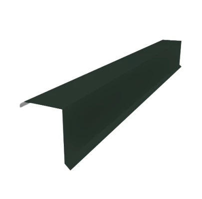 Планка торцевая Темно-зеленая Пуретан 0.5 мм 135х145х2000 мм