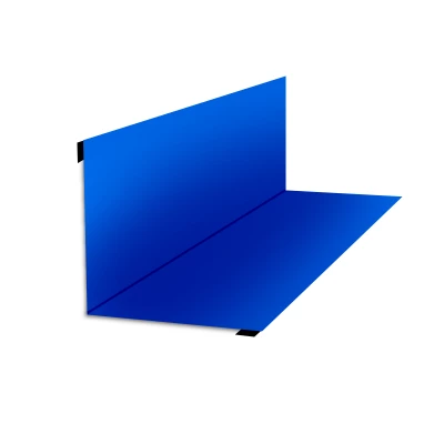 Планка угла внутреннего Синий насыщенный ПЭ 0.45 115х115х2000 мм