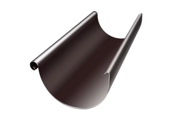 Grand Line Optima Желоб полукруглый 125 мм 3 м Коричневый шоколад Grand Line Optima Желоб полукруглый 125 мм 3 м Коричневый шоколад