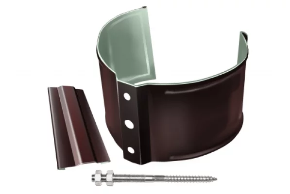 Grand Line Optima Кронштейн трубы на кирпич 90 мм Коричневый шоколад Grand Line Optima Кронштейн трубы на кирпич 90 мм Коричневый шоколад