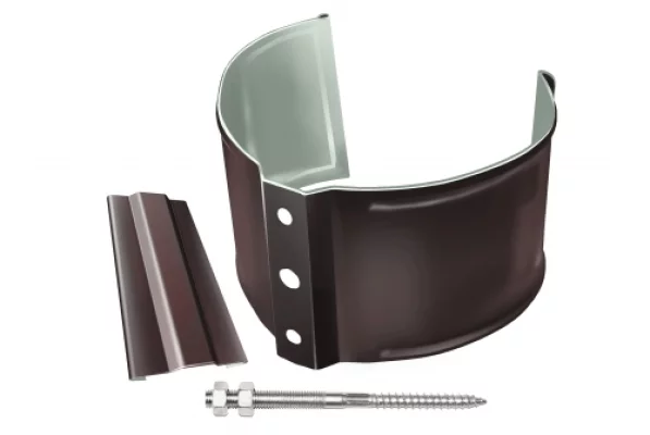 Grand Line Optima Кронштейн трубы на кирпич 90 мм Темно-коричневый Grand Line Optima Кронштейн трубы на кирпич 90 мм Темно-коричневый