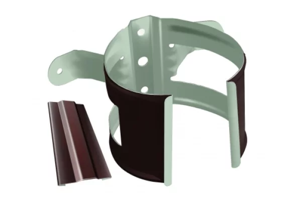 Grand Line Optima Кронштейн трубы на дерево 90 мм Коричневый шоколад Grand Line Optima Кронштейн трубы на дерево 90 мм Коричневый шоколад