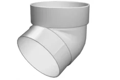 Колено трубы 67гр. ПВХ Grand Line Стандарт Белый