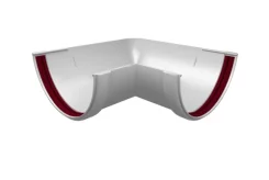 Угол желоба 90гр. универсальный ПВХ Grand Line Стандарт Белый