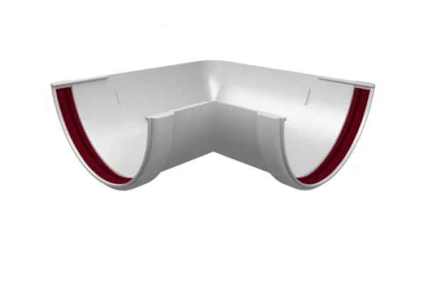 Угол желоба 90гр. универсальный ПВХ Grand Line Стандарт Белый Угол желоба 90гр. универсальный ПВХ Grand Line Стандарт Белый