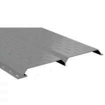 Софит перфор Lбрус-XL Бело-алюминиевый NormanMP 0.5 мм 14х335