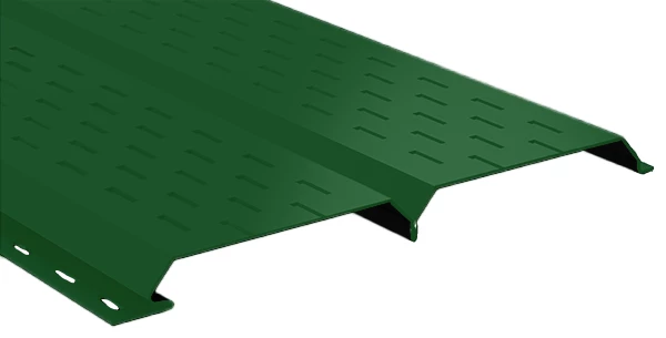 Софит перфорированный л брус-XL-14х335 NormanMP (ПЭ-01-6002-0.5) Зеленый лист