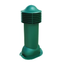 Труба вентиляционная утепленная для металлочерепицы Viotto d-150 мм h-650 мм Зеленый мох (6005)