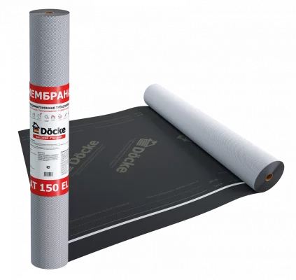 Мембрана Docke AT 150 EL супердифузионная 3-слойная универсальная с клеевой полосой 70м2 Мембрана Docke AT 150 EL супердифузионная 3-слойная универсальная с клеевой полосой 70м2