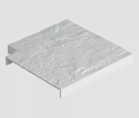 Угловая накладка для бордюра 132х132 мм Белый Docke Угловая накладка для бордюра 132х132 мм Белый Docke