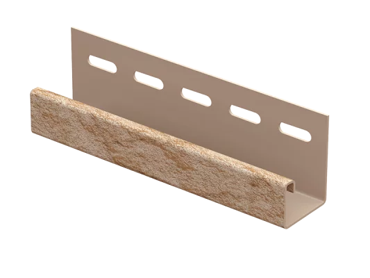 J-Планка 3050 мм Камень золотистый Ю-пласт J-Планка 3050 мм Камень золотистый Ю-пласт