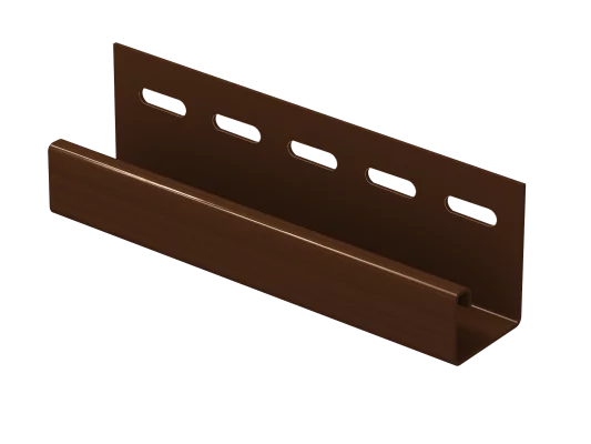 J-Планка 3050 мм коричневая Ю-пласт J-Планка 3050 мм коричневая Ю-пласт